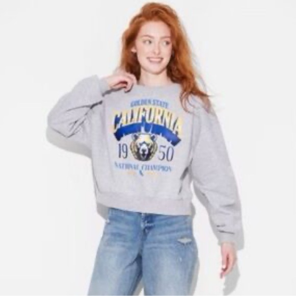 Gray California Graphic Sweatshirt moderlux size XS NWT - Picture 1 of 5